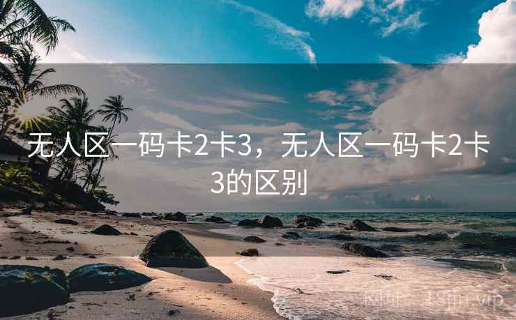无人区一码卡2卡3，无人区一码卡2卡3的区别
